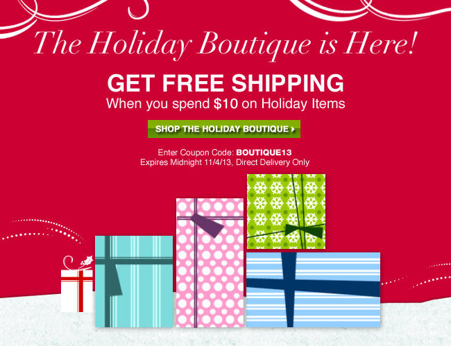 Holiday Free Shipping